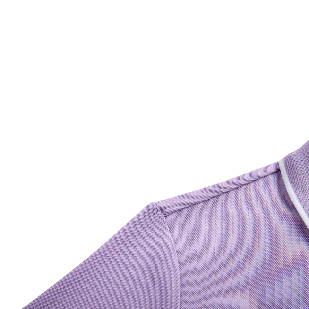 FRG SS POLO shirt in light purple with white trim detail on the collar