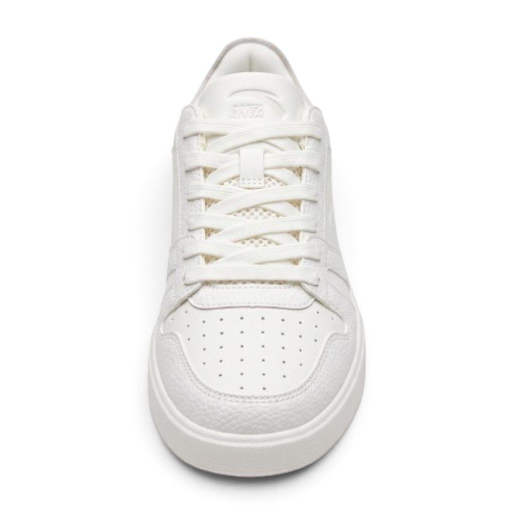 FRG ANTA X-Game beige leather sneakers featuring a chunky sole and rope-style laces in a front view.