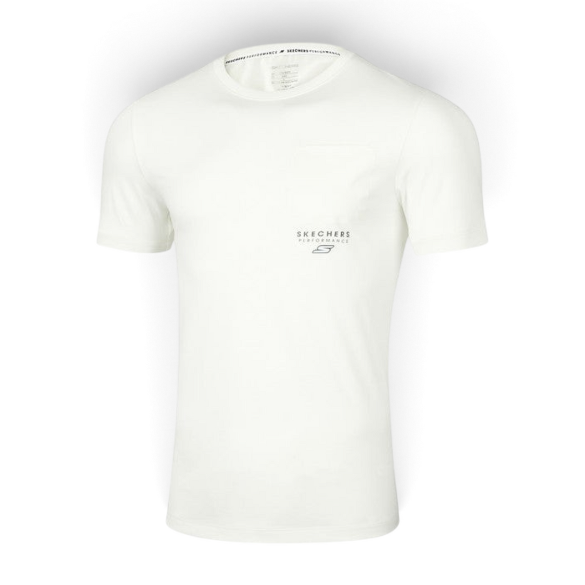 FRG white short-sleeve performance t-shirt with crew neck and small chest logo