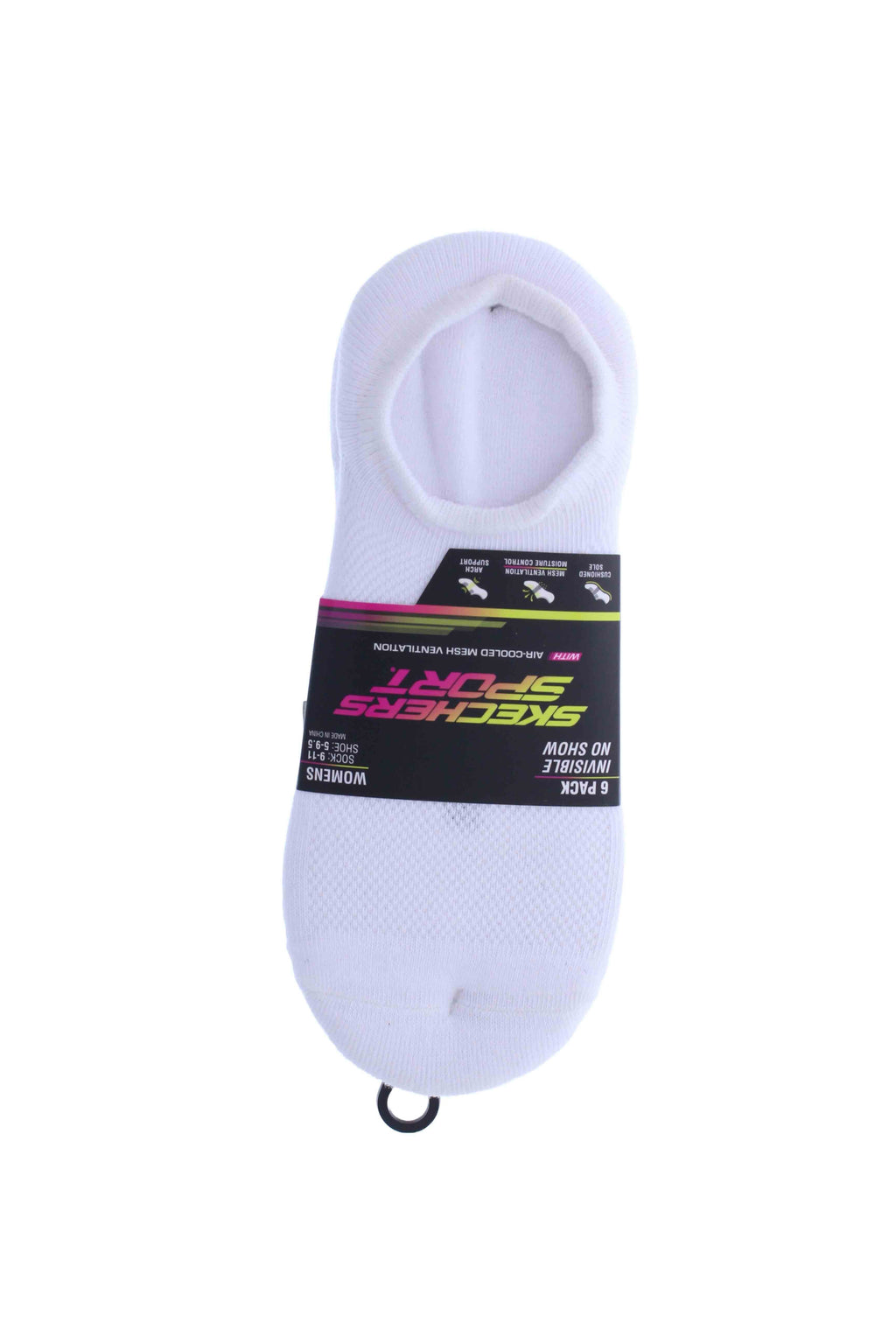 6PK WOMENS 1/2 TERRY INVISIBLE NO SHOW