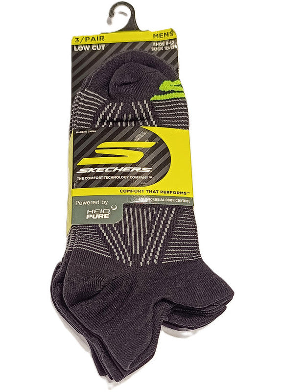 Skechers 3Pk Mens Non Terry Low Cut 001