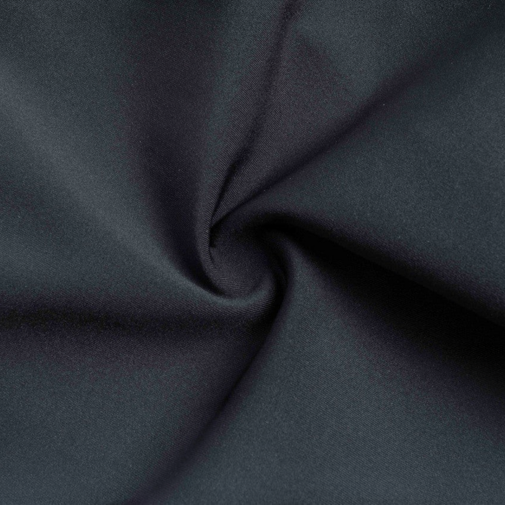 FRG ANTA knit track pants in black, showing the soft, durable cotton-polyester blend fabric texture.