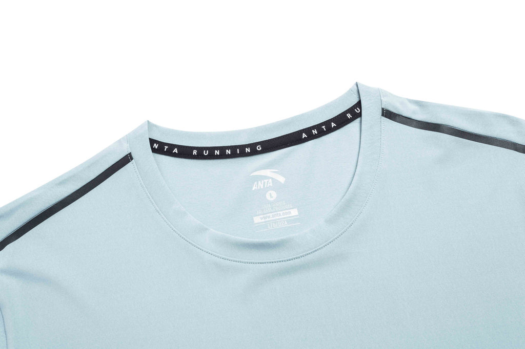 ANTA Advanced Training Running Short Sleeve T-Shirt Crab Shell Blue