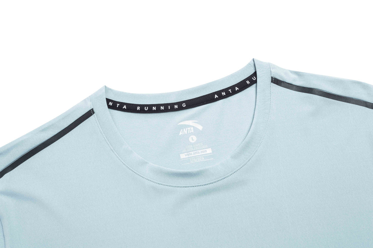 ANTA Advanced Training Running Short Sleeve T-Shirt Crab Shell Blue