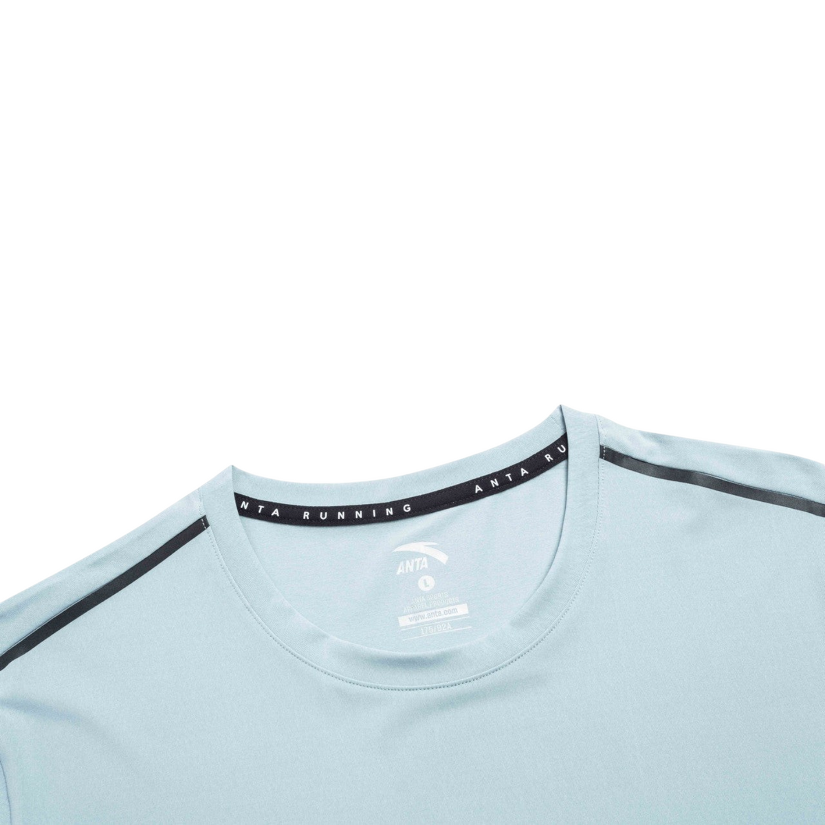FRG ANTA Advanced Training running t-shirt in crab shell blue with A-Cool technology and black shoulder detailing