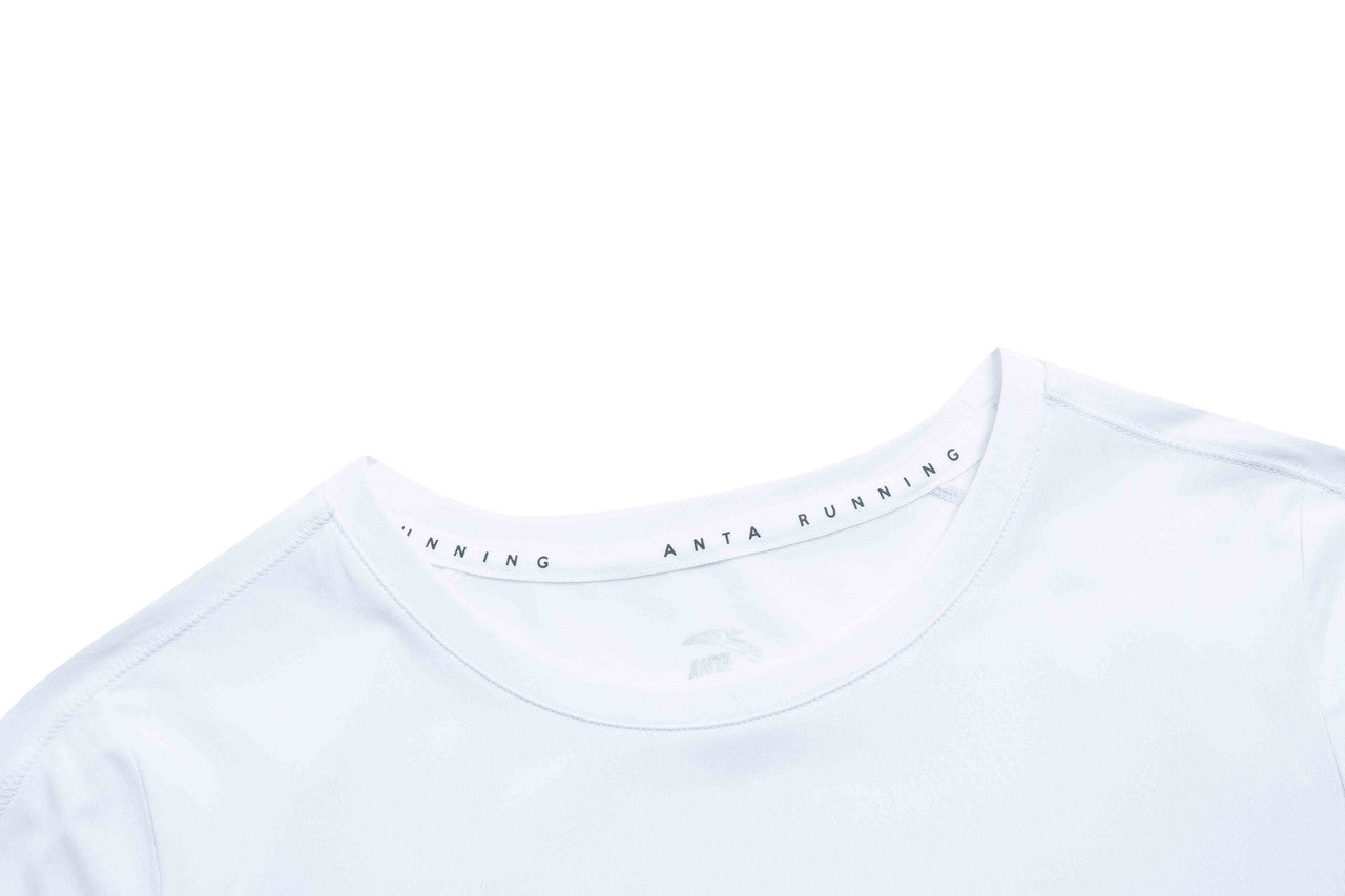 ANTA A-Chill Touch Running Short Sleeve T-Shirt Pure White