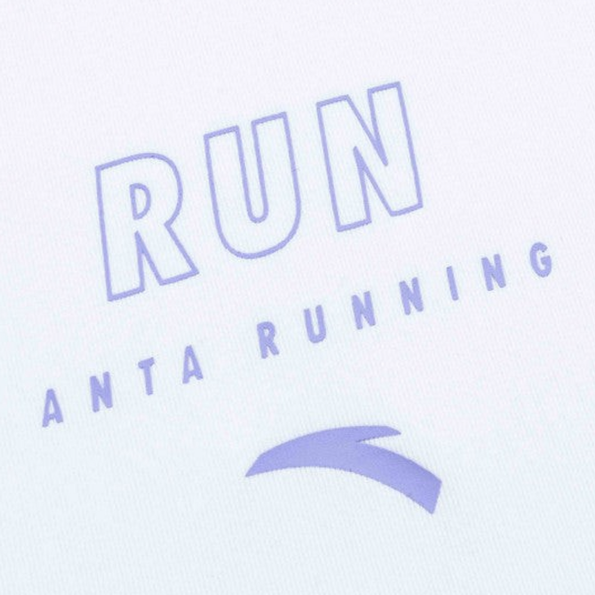 FRG ANTA A-Chill Touch running shirt in pure white with RUN ANTA RUNNING graphic print on the chest