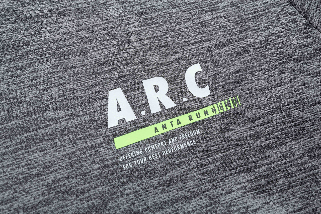 ANTA Running Short Sleeve T-Shirt Basic Black[ Grey]