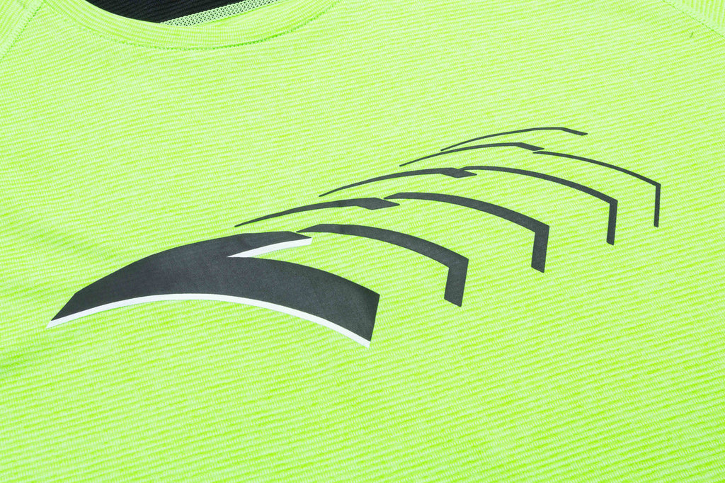 ANTA Advanced Training Running Short Sleeve T-Shirt Fluorescent Green