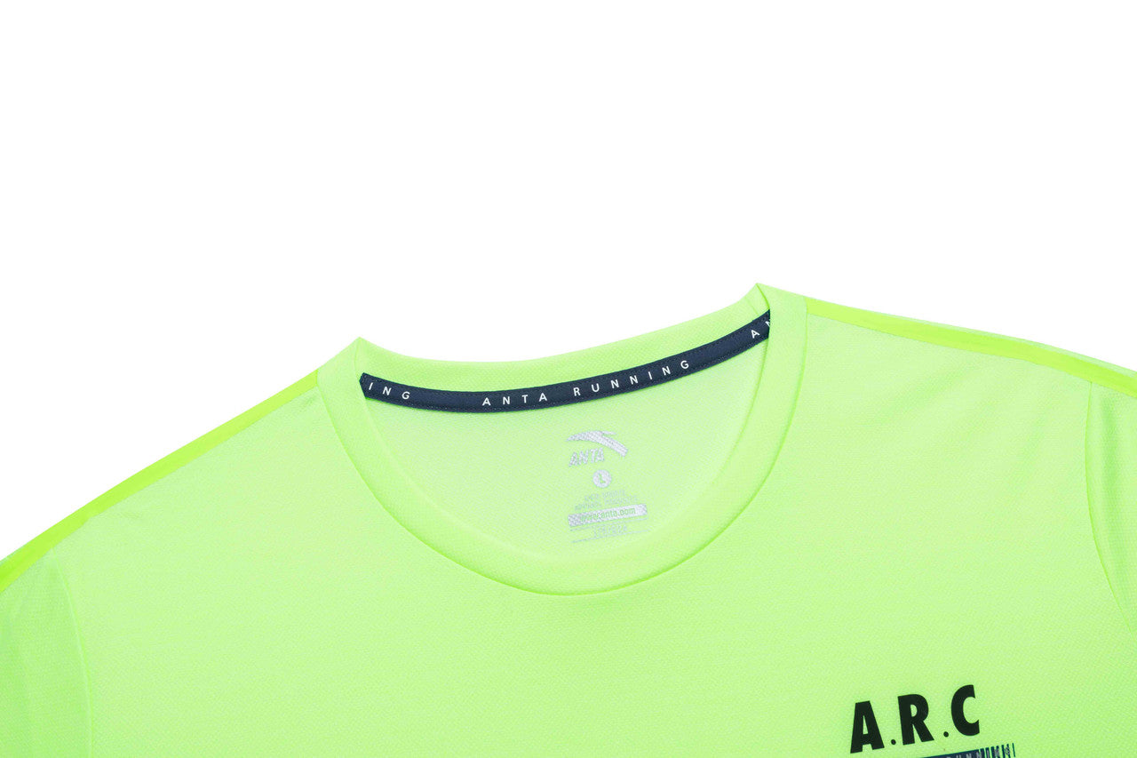 ANTA Running Short Sleeve T-Shirt Fluorescent Green