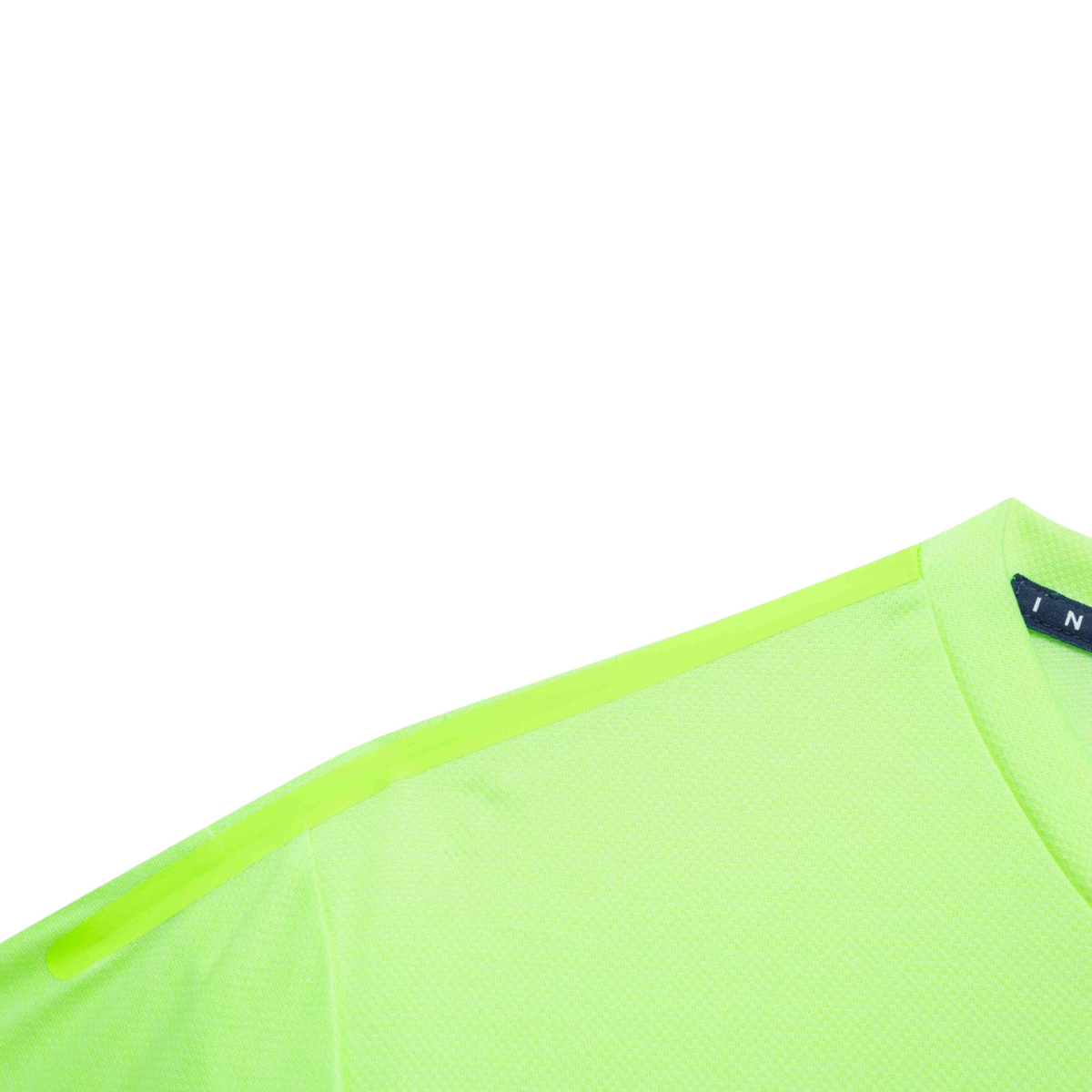 FRG ANTA fluorescent green running t-shirt with breathable mesh fabric and shoulder seam detail