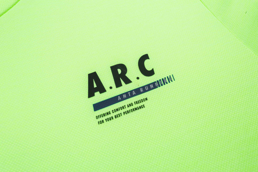 ANTA Running Short Sleeve T-Shirt Fluorescent Green