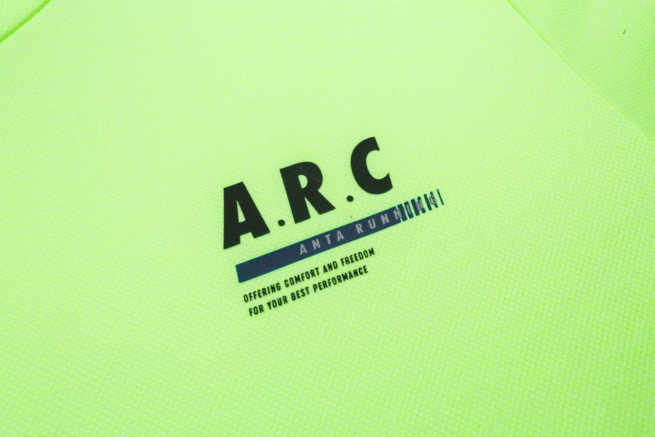 ANTA Running Short Sleeve T-Shirt Fluorescent Green