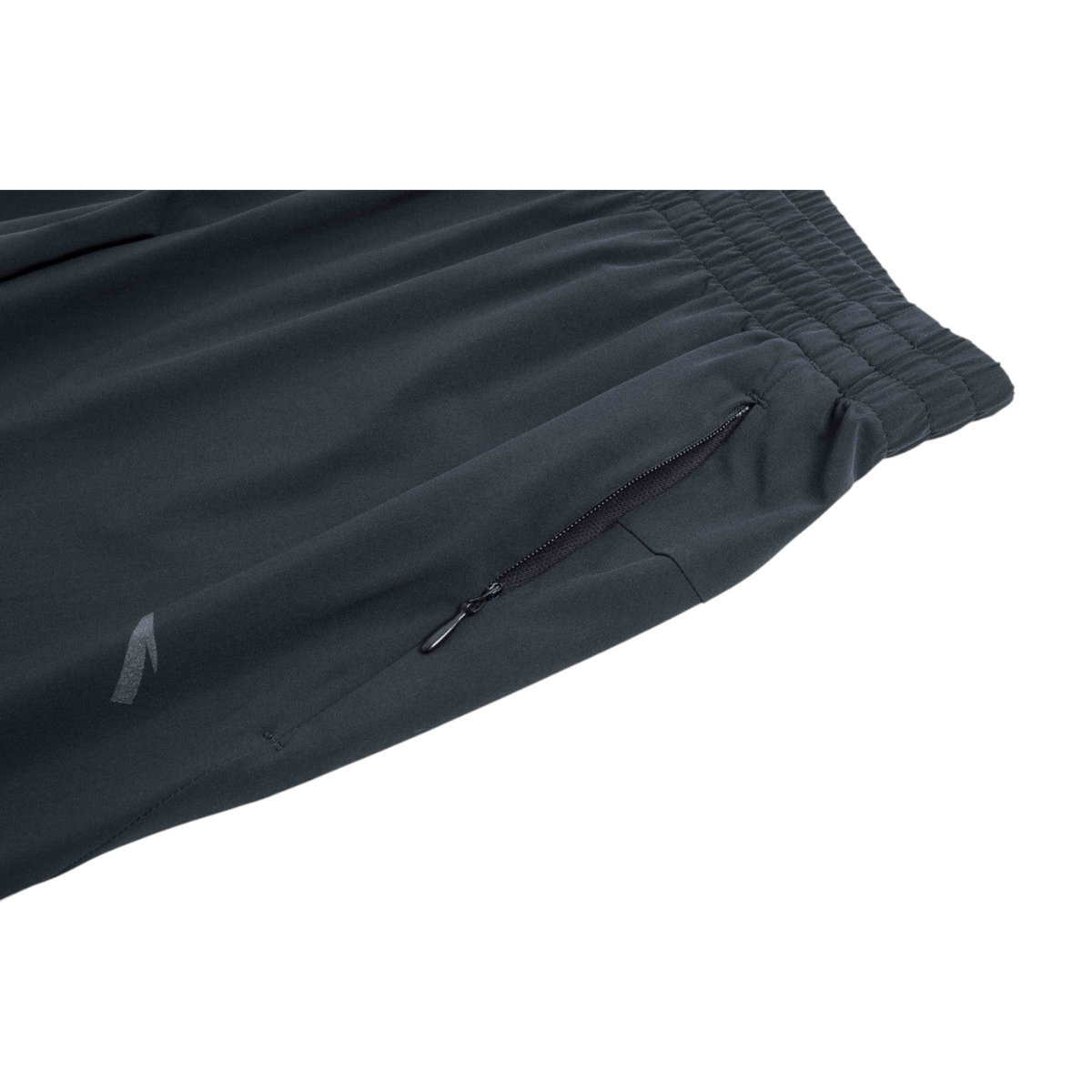 FRG ANTA A-Chill Touch black running ankle pants featuring a zippered pocket and elastic waistband