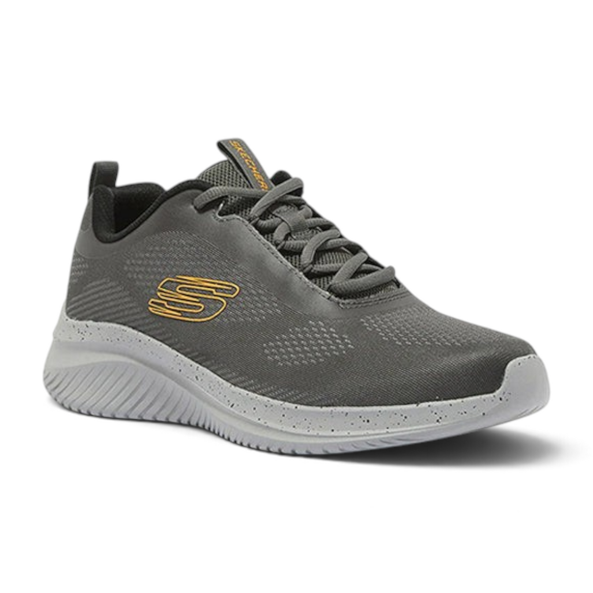 FRG Skechers ULTRA FLEX 3.0 grey athletic sneaker with orange logo and speckled midsole