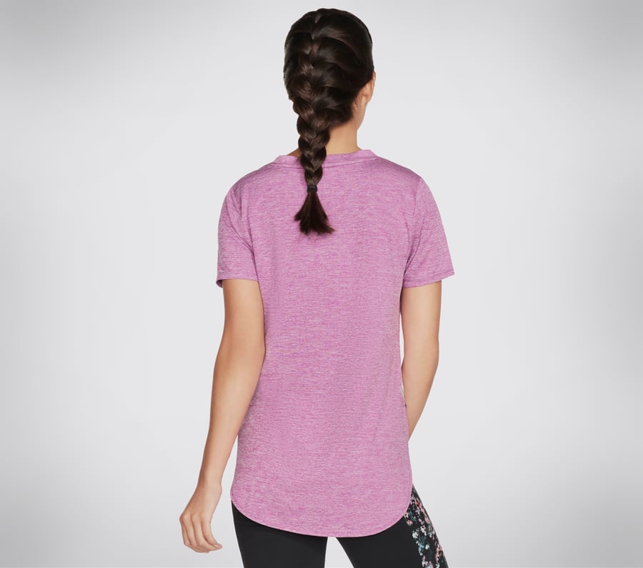 Skechers WOMEN'S KNIT SS TUNIC Purple/Hot Pink