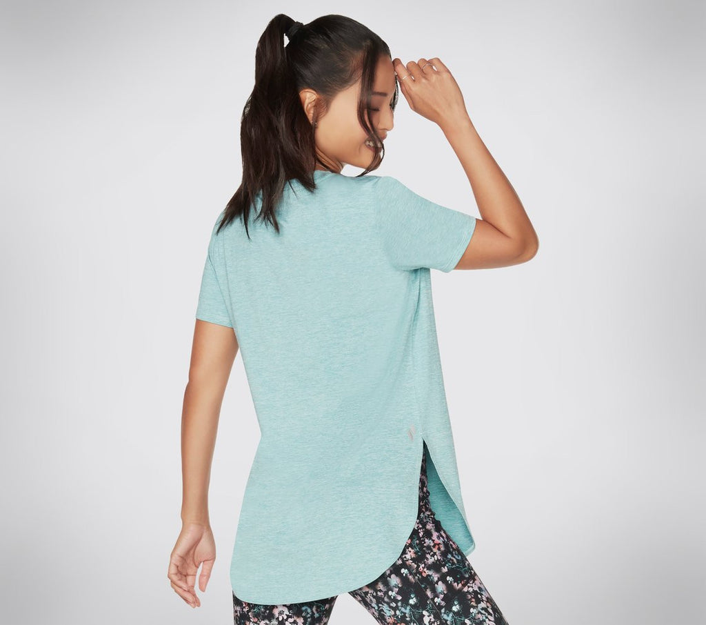 Skechers GO Walk Wear Diamond Blissful Women's Knit SS Tunic Porcelain