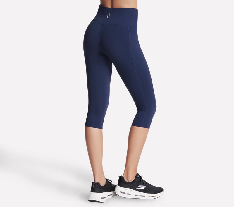 Skechers WOMEN'S KNIT CAPRI LEGGING Navy