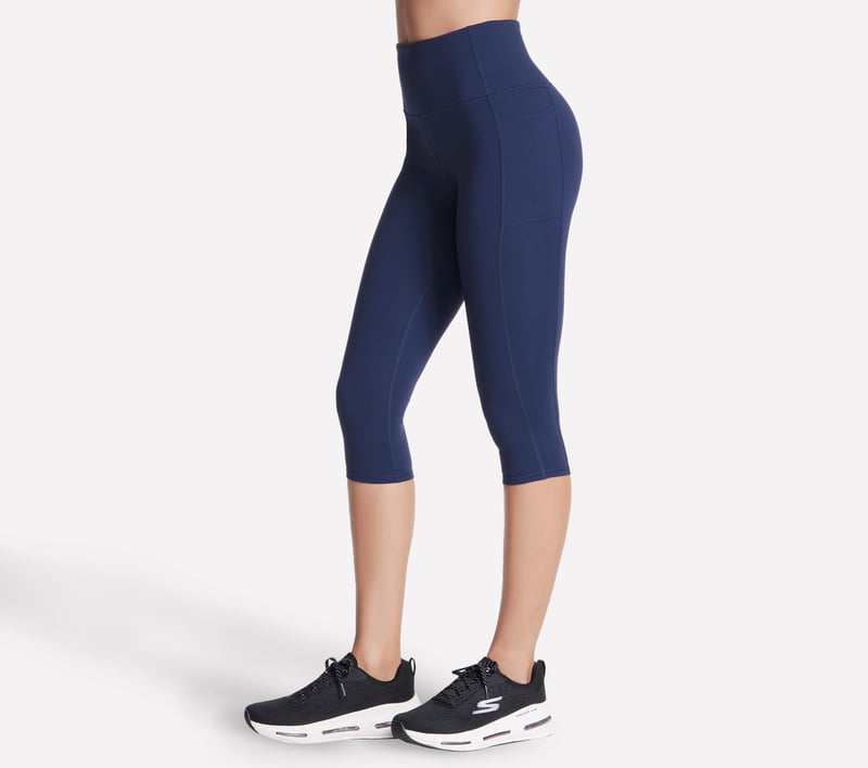 Skechers WOMEN'S KNIT CAPRI LEGGING Navy