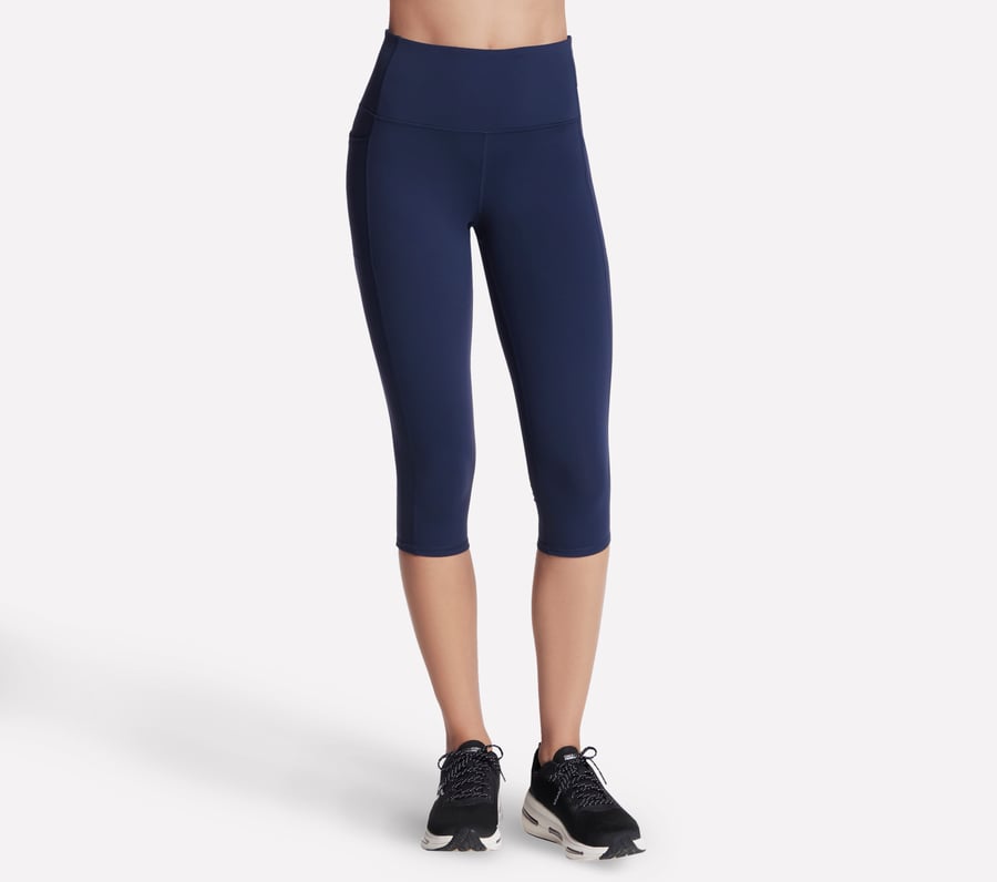 Skechers WOMEN'S KNIT CAPRI LEGGING Navy