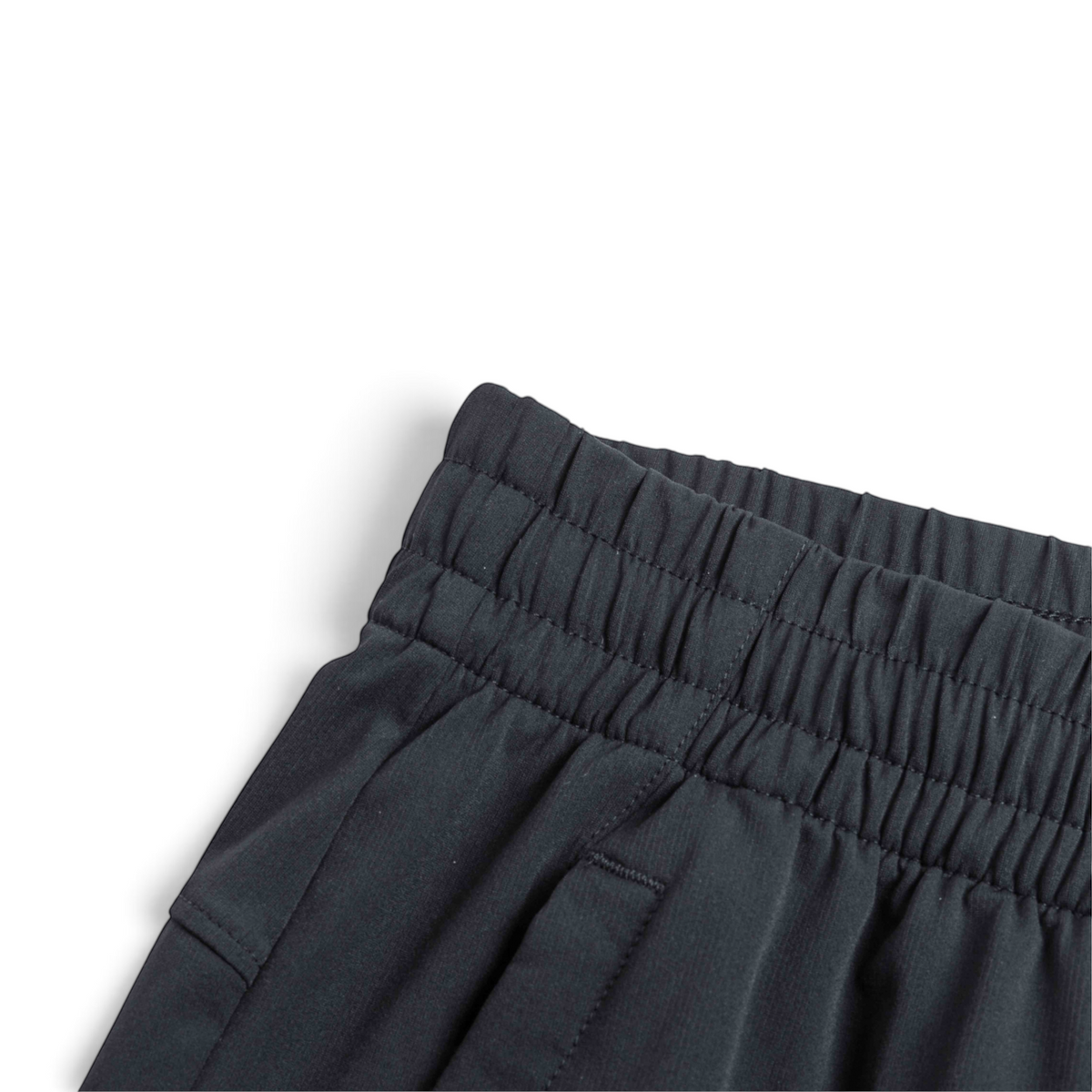 FRG knit ankle pants in charcoal grey featuring a comfortable elasticated waistband and side pockets