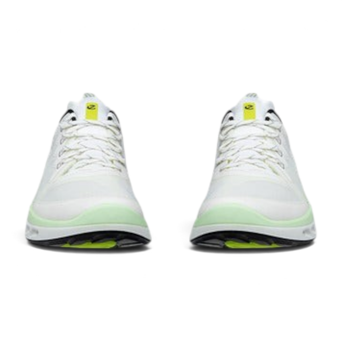 FRG ECCO Biom 720 men's lightweight summer sneakers in white with lime cream accents and breathable mesh design