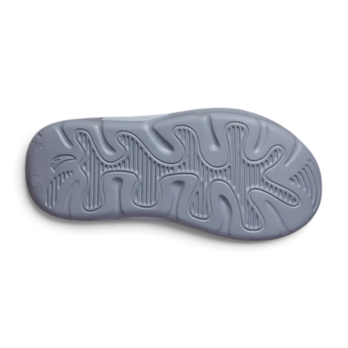 FRG Anta men's lifestyle slippers in fog grey featuring a unique wavy tread pattern on the sole for traction.