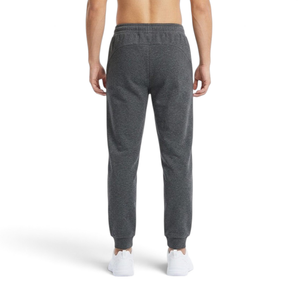 FRG ANTA outdoor knit track pants in heather grey with a comfortable elasticated waistband and cuffed ankles
