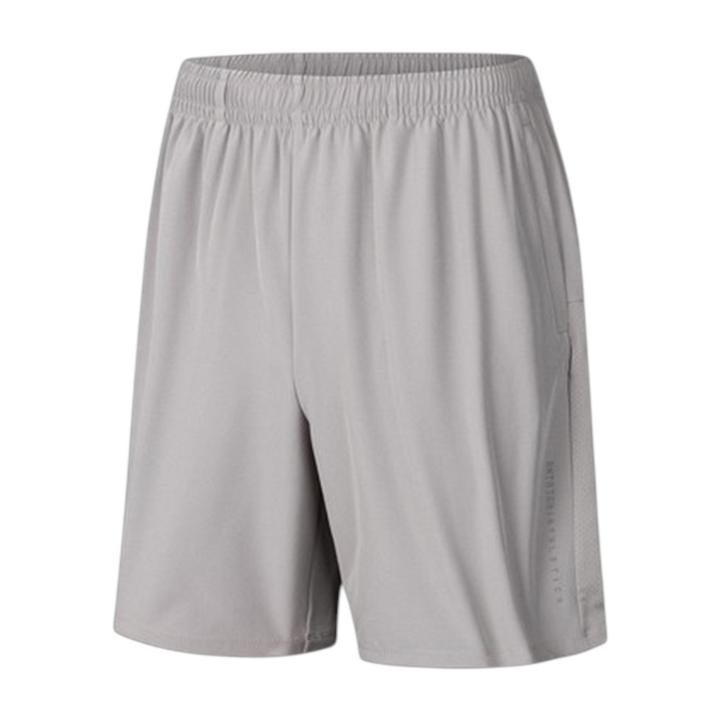 FRG Anta smoke grey woven training shorts with A-COOL II ventilation technology and elastic waistband