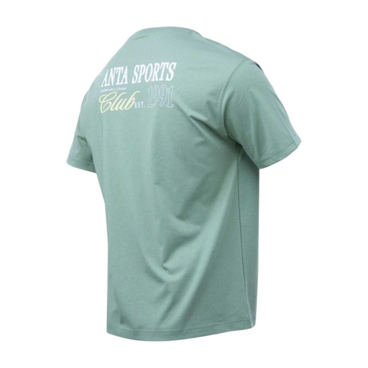 FRG ANTA green short sleeve lifestyle t-shirt with back graphic print, regular fit, and breathable fabric blend.
