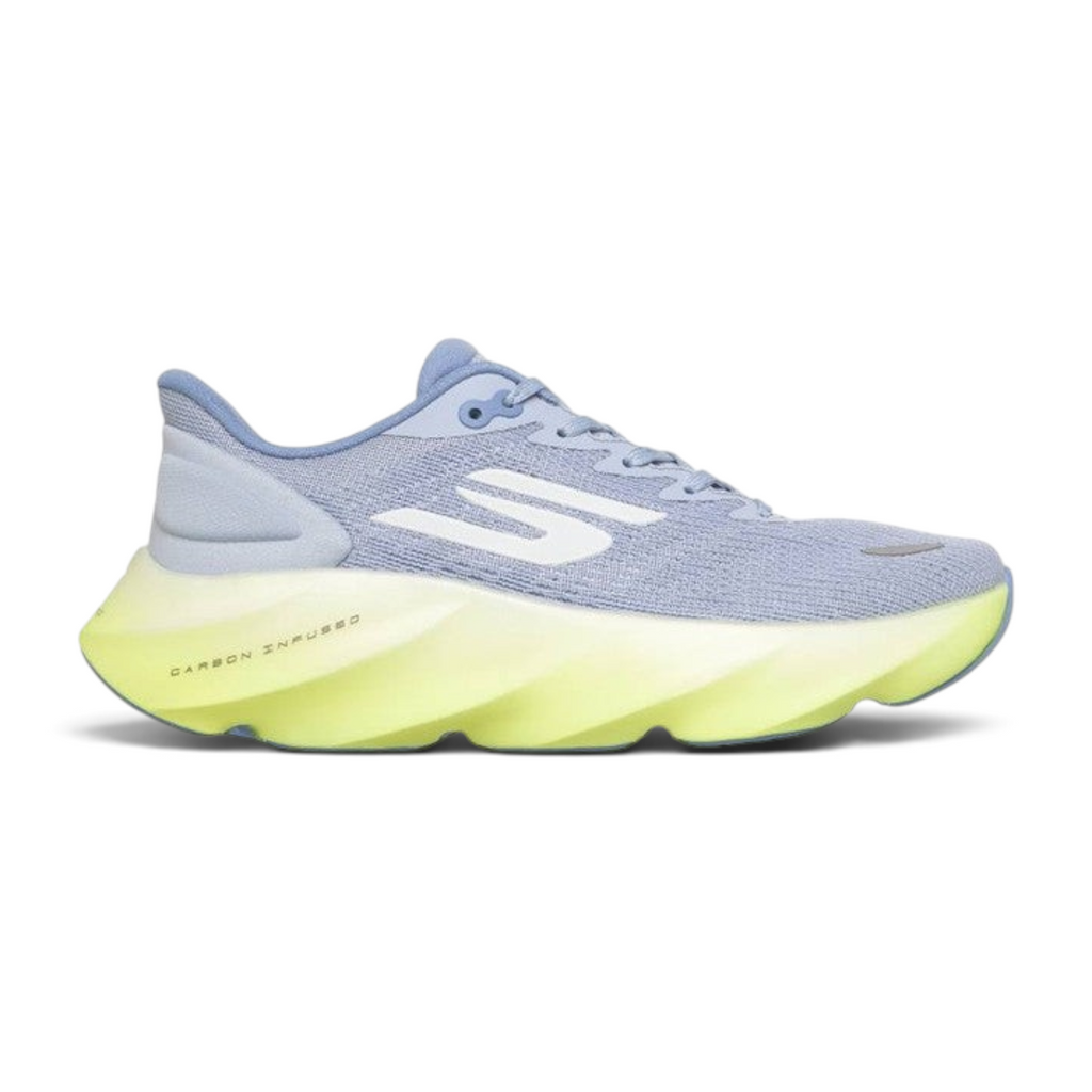 FRG Skechers Aero Burst running shoe in pink, white, and mint with a thick HYPER BURST ICE midsole and mesh upper.