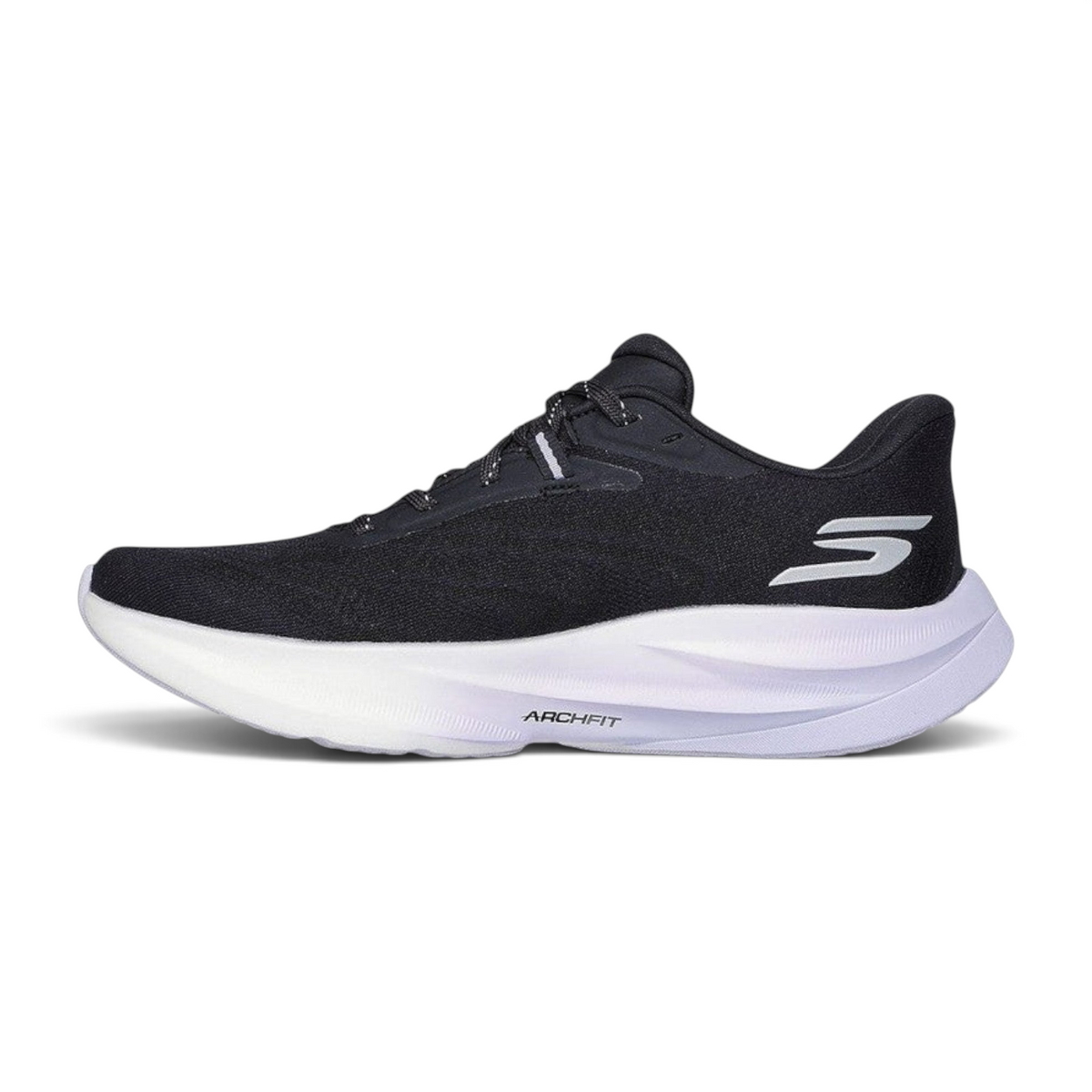 FRG Skechers Aero Spark performance trainer in black with white HYPER BURST ICE cushioning and Arch Fit insole