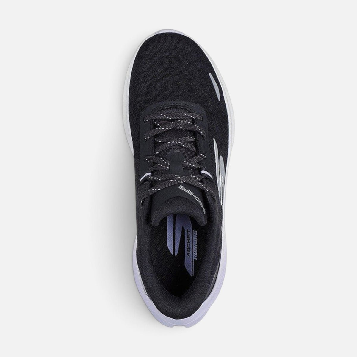 FRG Skechers Aero Spark black and purple performance running shoe with breathable mesh upper and lace-up design