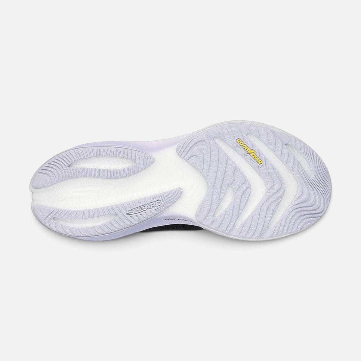 FRG Skechers Aero Spark performance trainer showing the white Goodyear rubber outsole with Hyper Arc technology