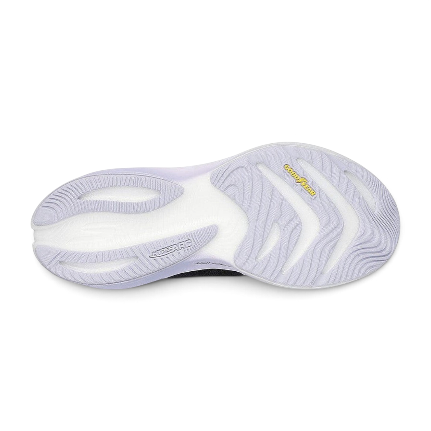 FRG Skechers Aero Spark performance trainer outsole featuring white HYPER BURST ICE cushioning and Goodyear rubber