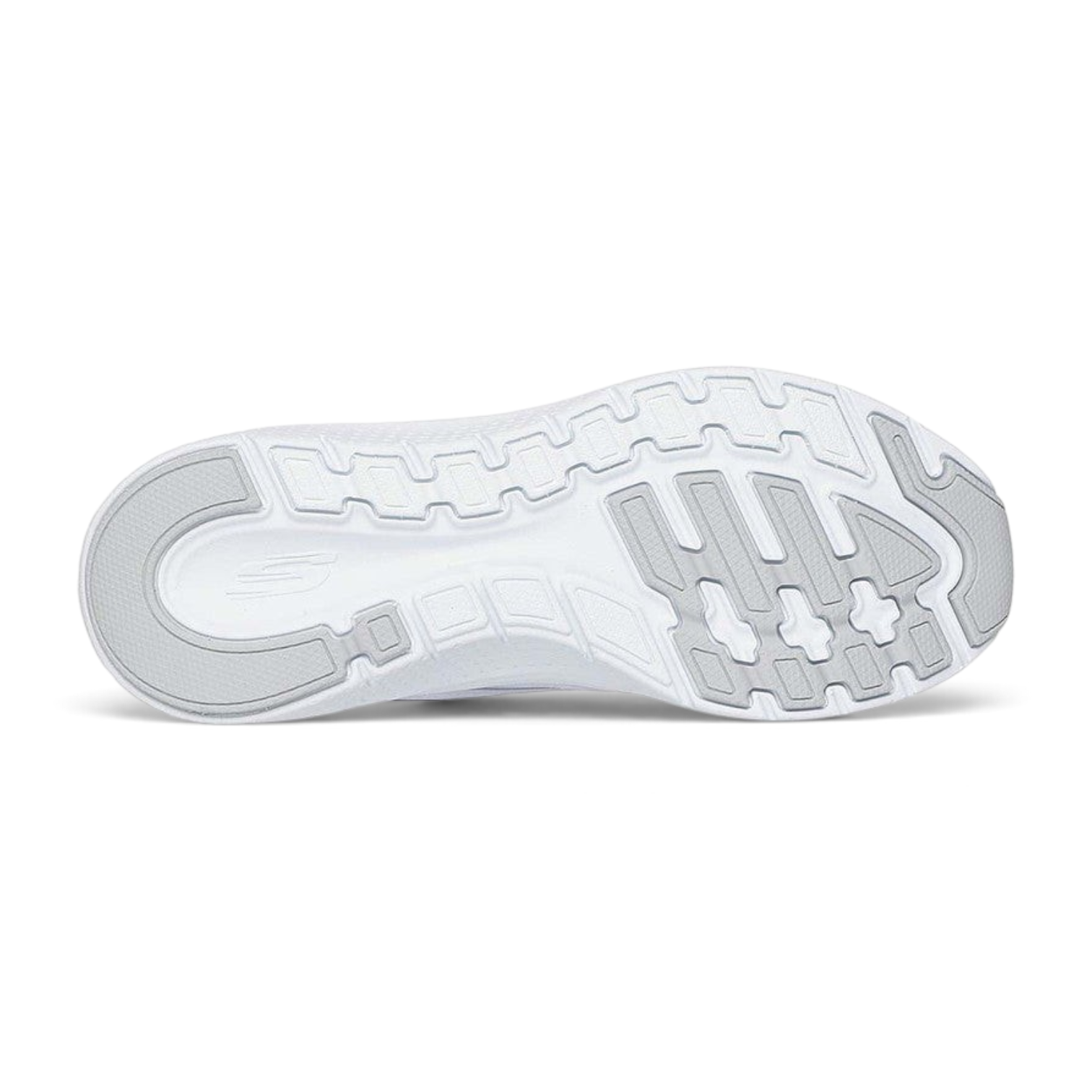 FRG Skechers Arch Fit 2.0 Sleek Stride white and silver sneaker outsole with traction pattern
