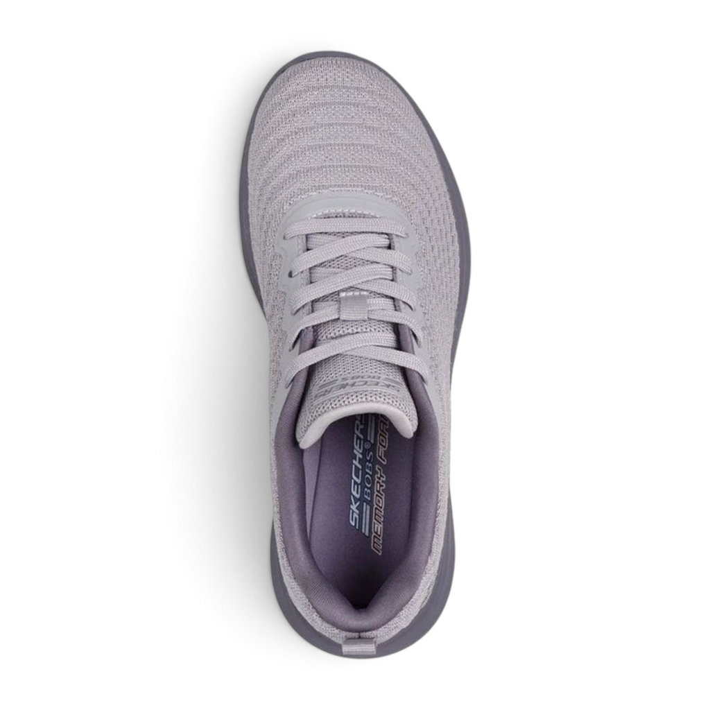 FRG Skechers BOBS Moda Flex sneaker in lilac with a breathable knit upper and cushioned memory foam insole