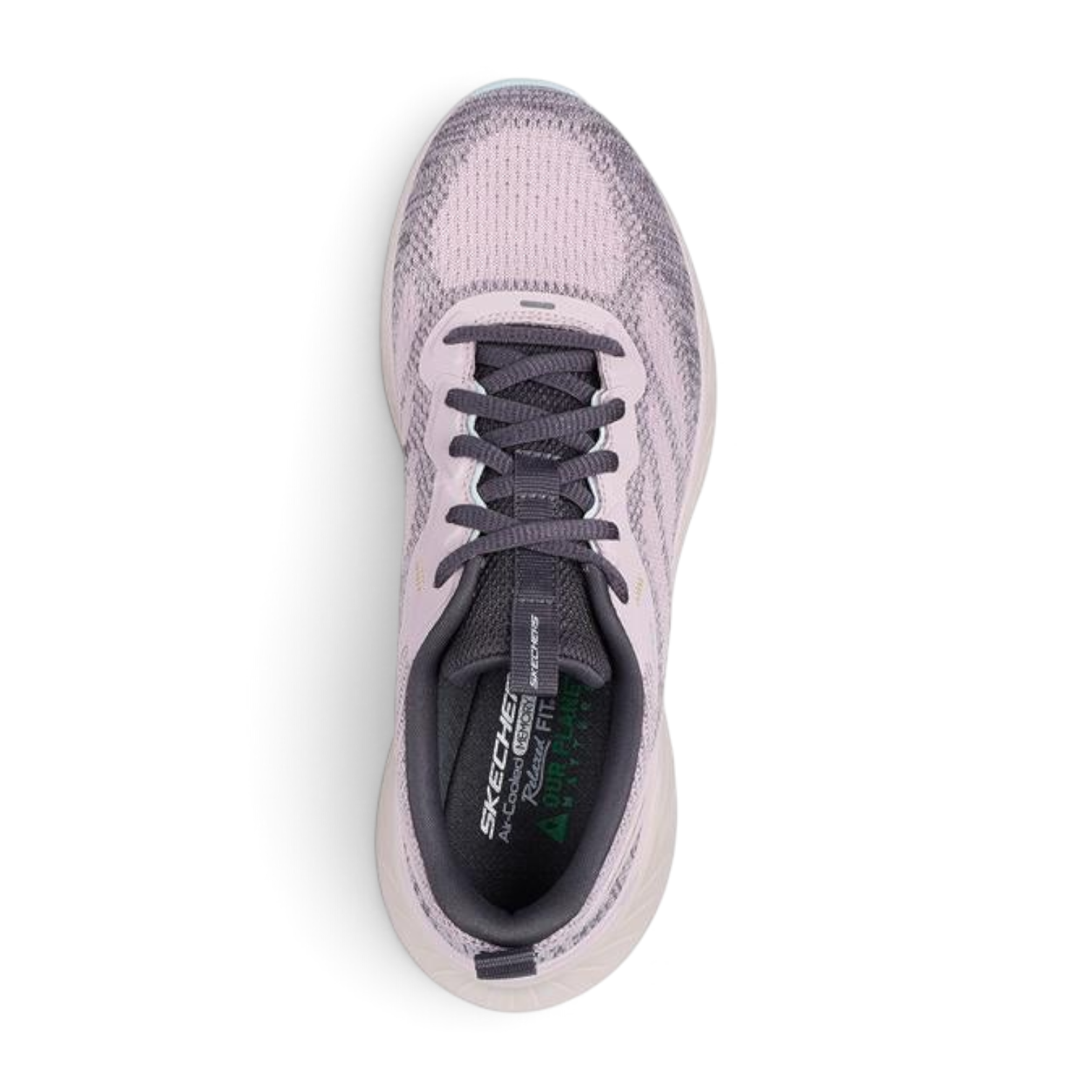 FRG Skechers Edgeride Power Flow mauve multi athletic sneaker with engineered knit upper and lace-up closure