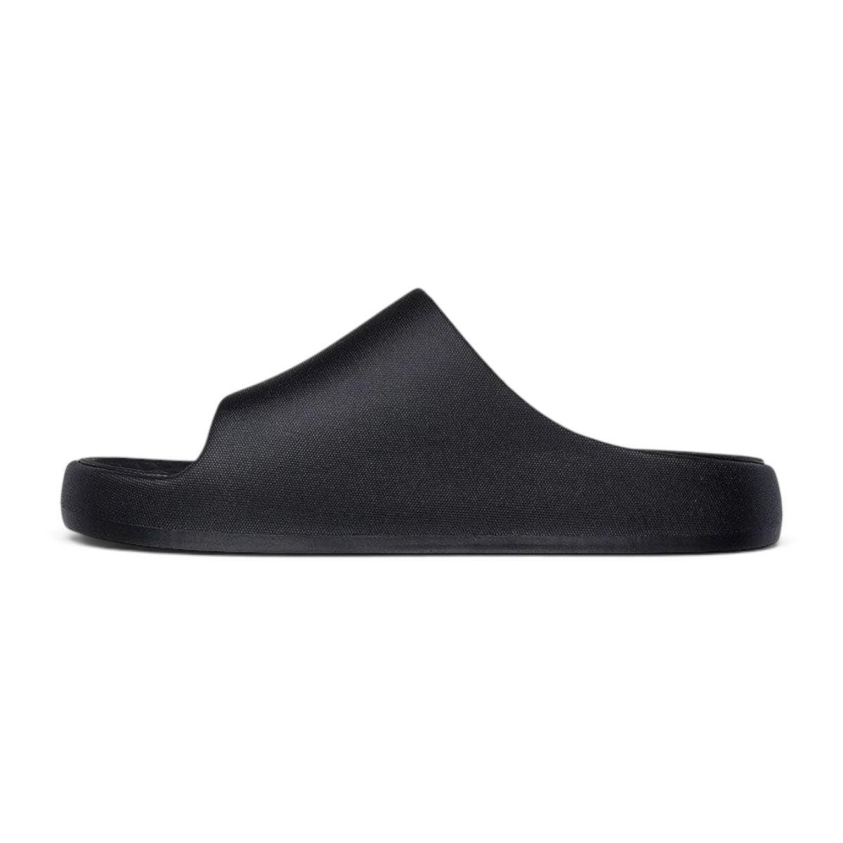 FRG Skechers Foamies Precision Elite black vegan slide with a sculpted upper and cushioned footbed