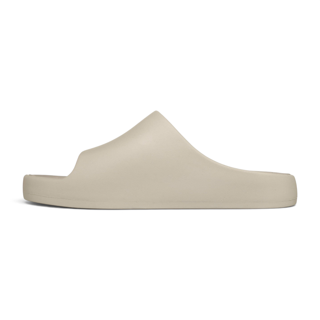 FRG Skechers Foamies Precision Elite natural beige vegan slide with a sculpted single-band upper and contoured sole