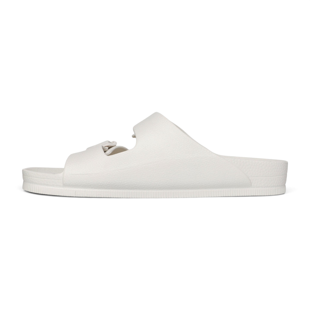 FRG Skechers Foamies Arch Fit Cali Surf slide in off-white with adjustable straps and contoured arch support