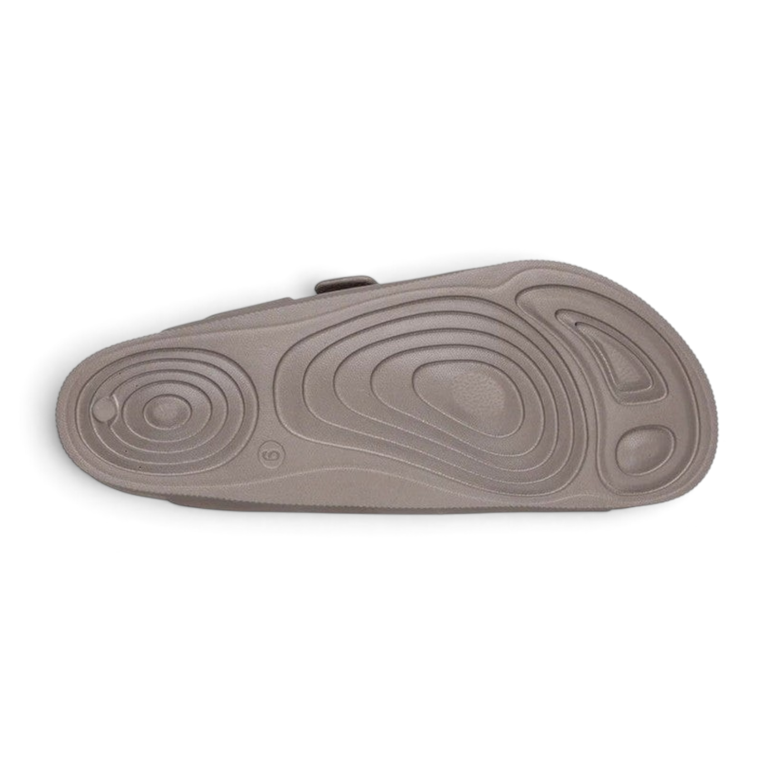 FRG Skechers Foamies Arch Fit Cali Surf water-friendly slide in taupe showing the contoured textured footbed