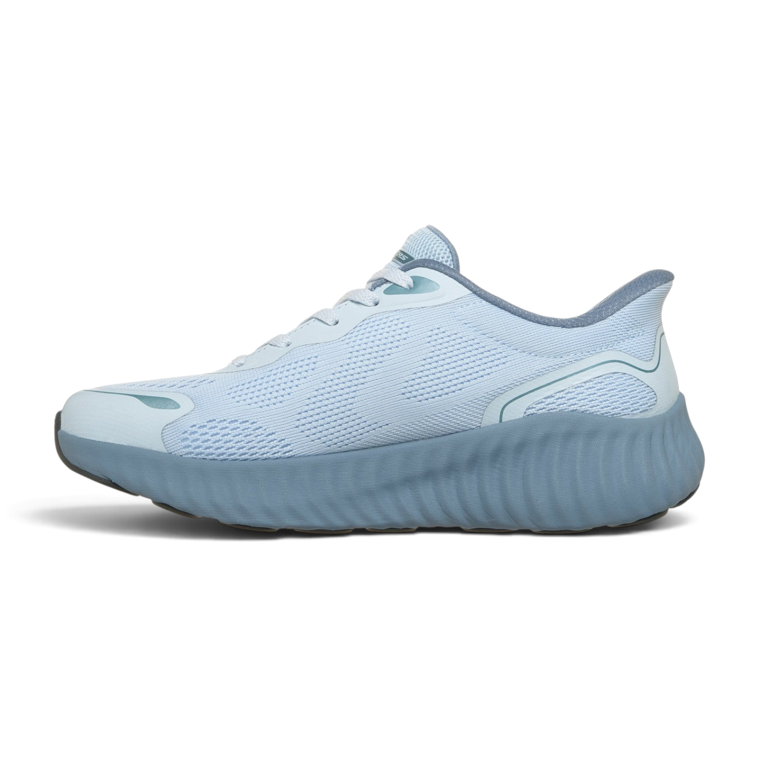 FRG Skechers GO Run Now Regent light blue breathable hands-free running shoe with cushioned sole