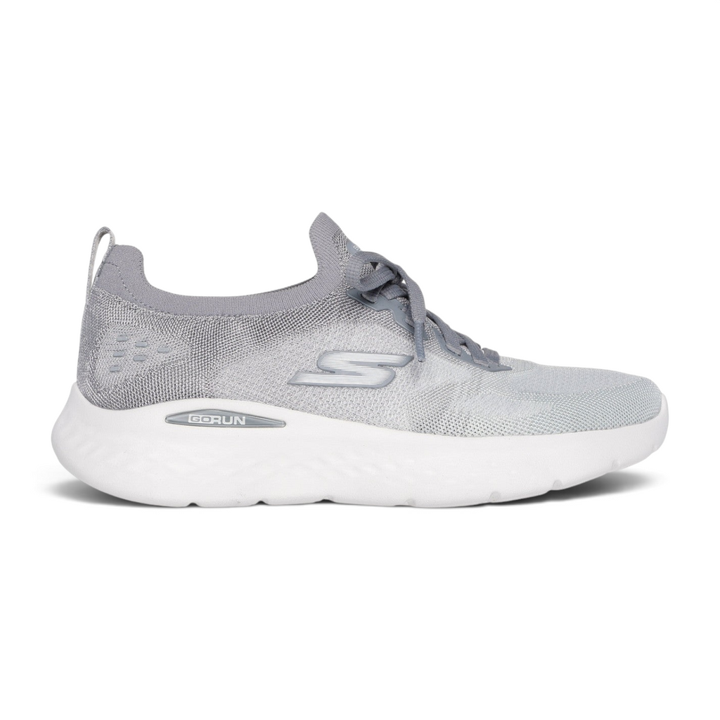 FRG Skechers GO Run Lite running shoe in light gray with a breathable mesh upper and cushioned white midsole