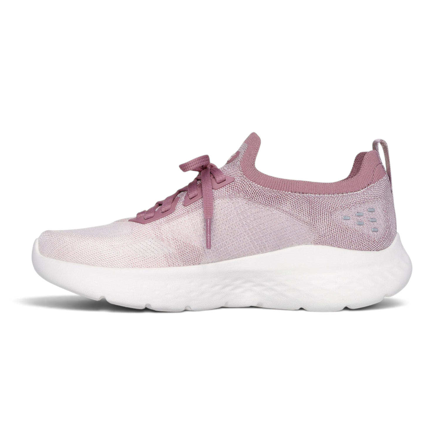 FRG Skechers GO Run Lite mauve lightweight running shoe with breathable mesh and white cushioned sole