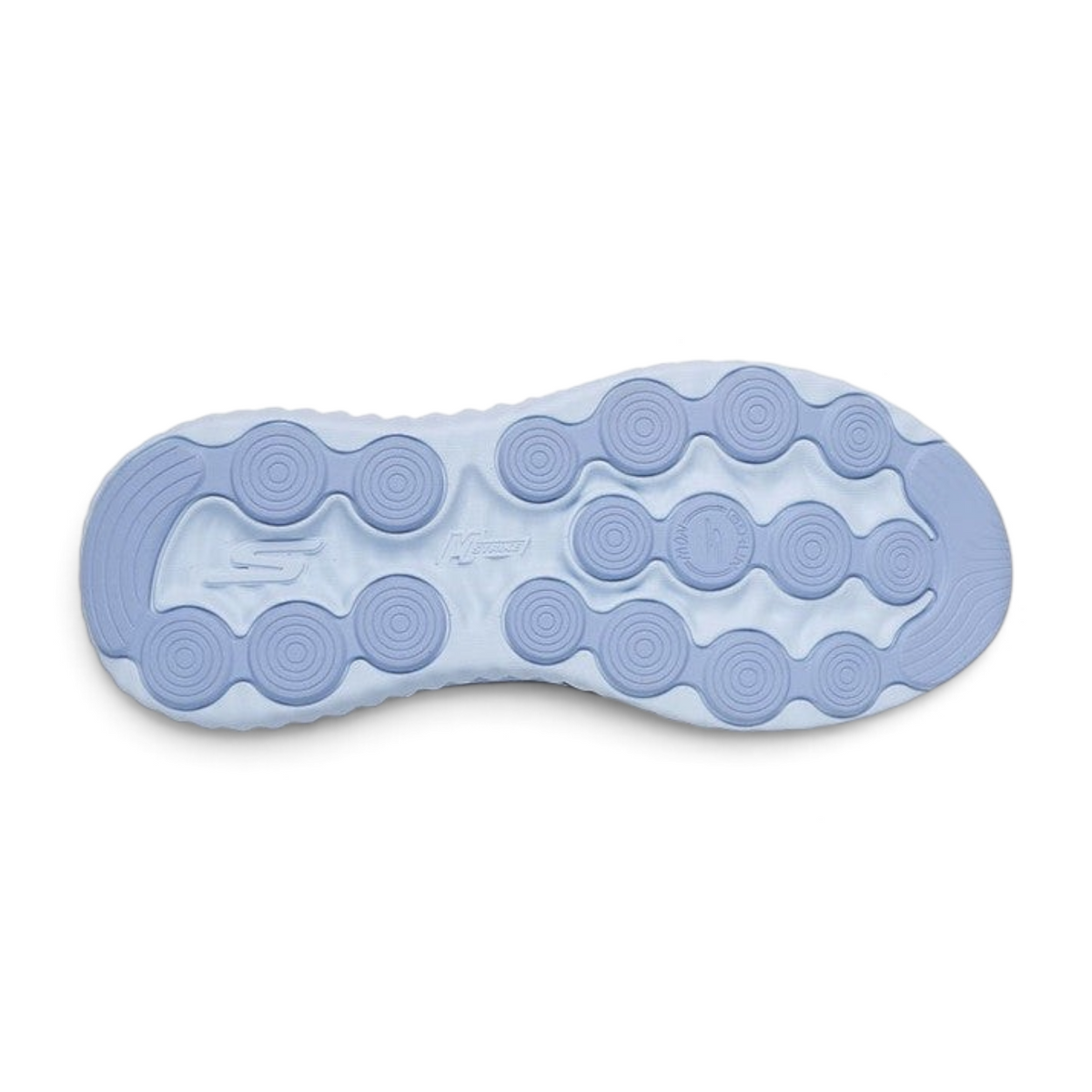 FRG Skechers GO RUN Now Starfuse sneaker outsole in lavender with M-Strike technology and circular traction pattern