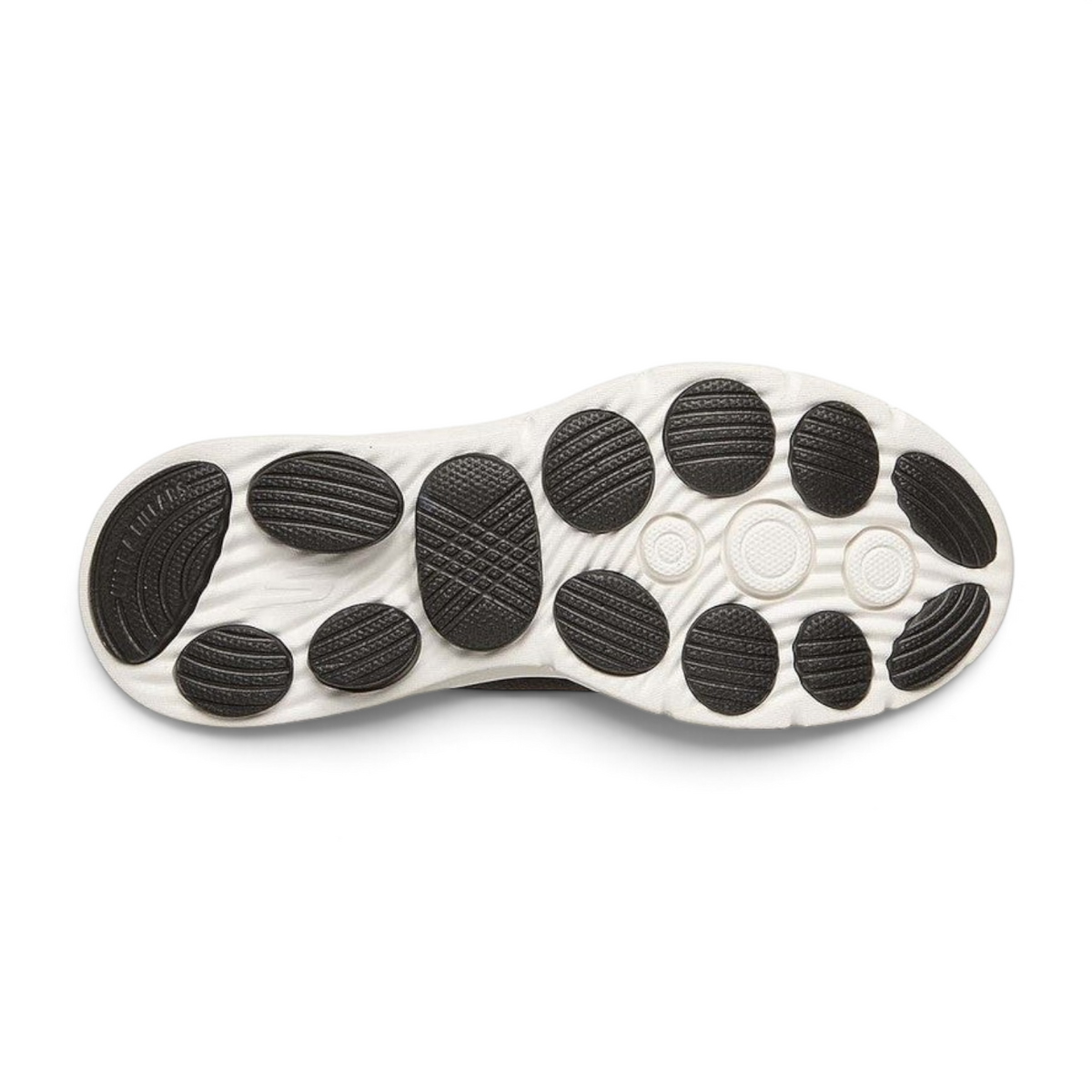 FRG Skechers GO WALK 8 Jackie black shoe outsole showing white midsole and black Ultra Pillars traction pods
