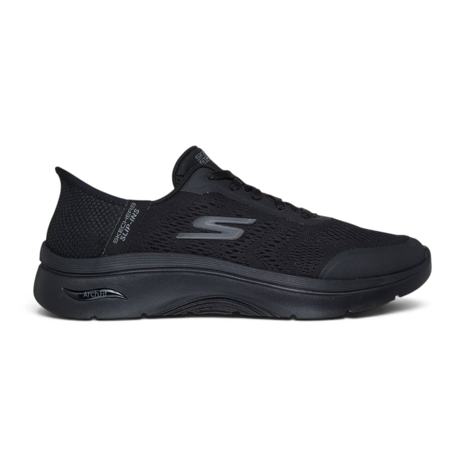 FRG Skechers GO Walk Arch Fit 2.0 Valencia black slip-in walking shoe with knit upper and arch support