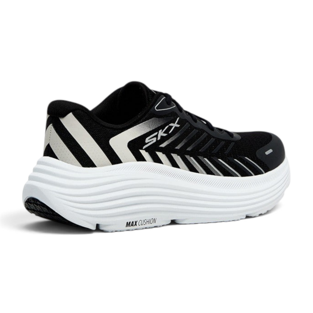 FRG Skechers Max Cushioning Endeavour black and white women's training shoe with thick cushioned sole