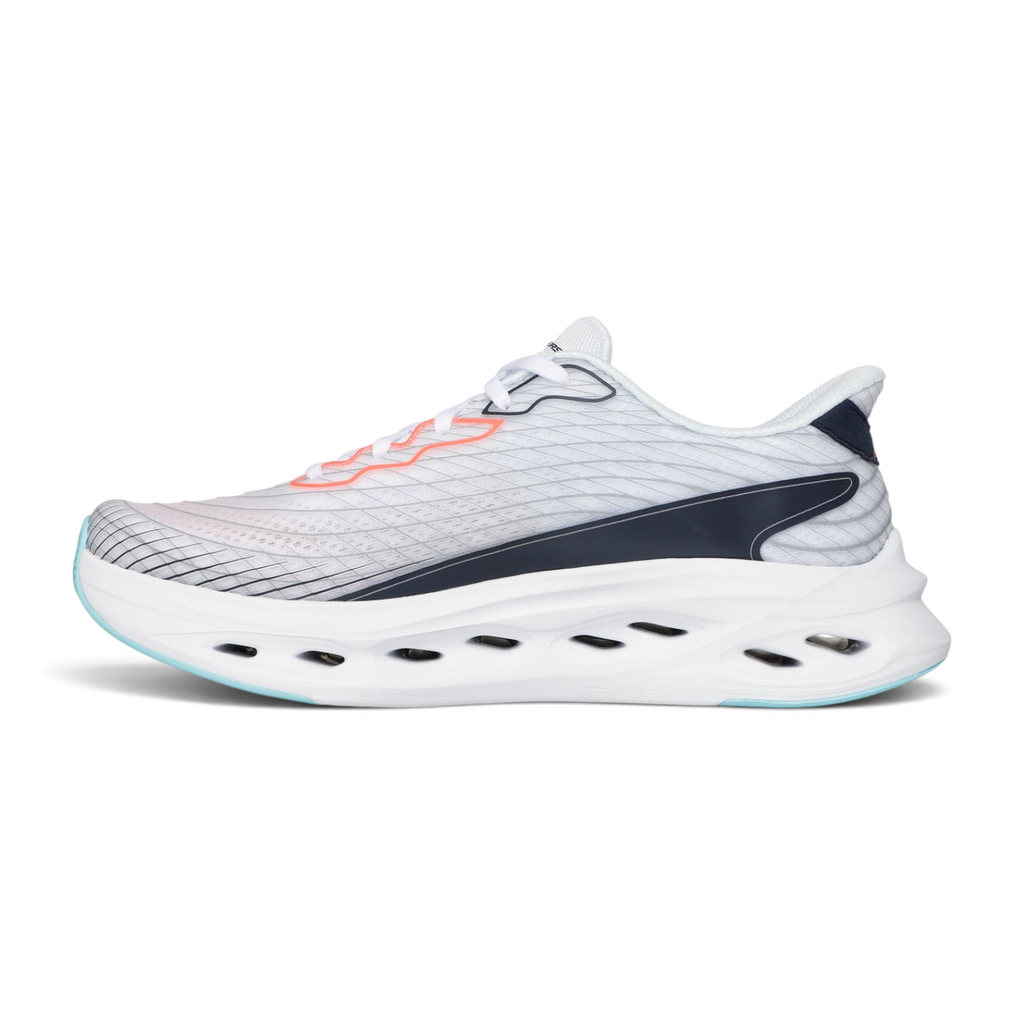 FRG Skechers Max Cushioning Glide-Step performance shoe in white with 3D-print upper and responsive cushioned sole